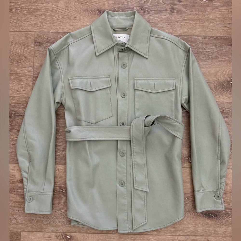 Aritzia Babaton Ava Vegan Leather Shacket Size 2XS